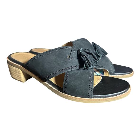 Sperry Top-Sider women's seaport city sandal slide suede tassel black size 9 - Picture 2 of 10